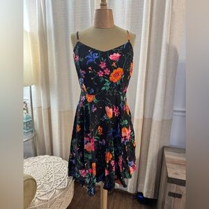 Old Navy Blue and Orange Spaghetti Strap Sundress